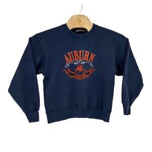 Vintage Auburn Tigers Sweatshirt Crewneck Timberland Weathergear Navy Medium USA